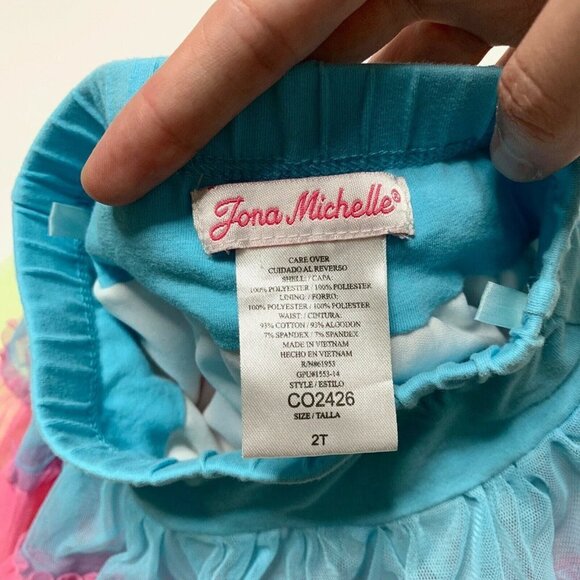 JONA MICHELLE Skirt Girls 2T Tutu Ombre Blue Pink - Picture 3 of 4